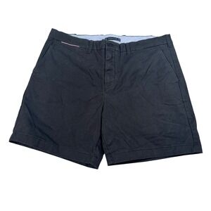 Tommy Hilfiger Mens Black Chino Shorts Size 38 Cotton Blend Casual Preppy Summer